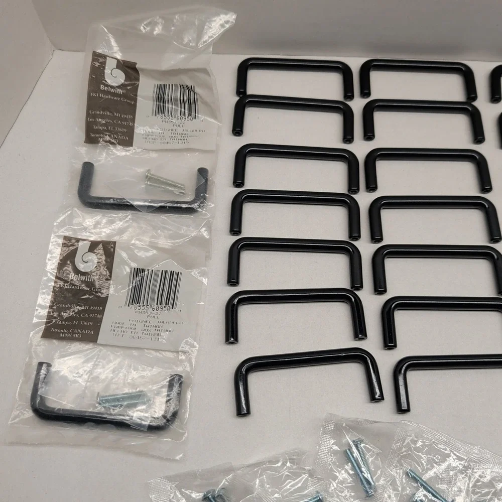 Lot of 33 Belwith Black Cabinet Drawer Pull‎ Handle 3